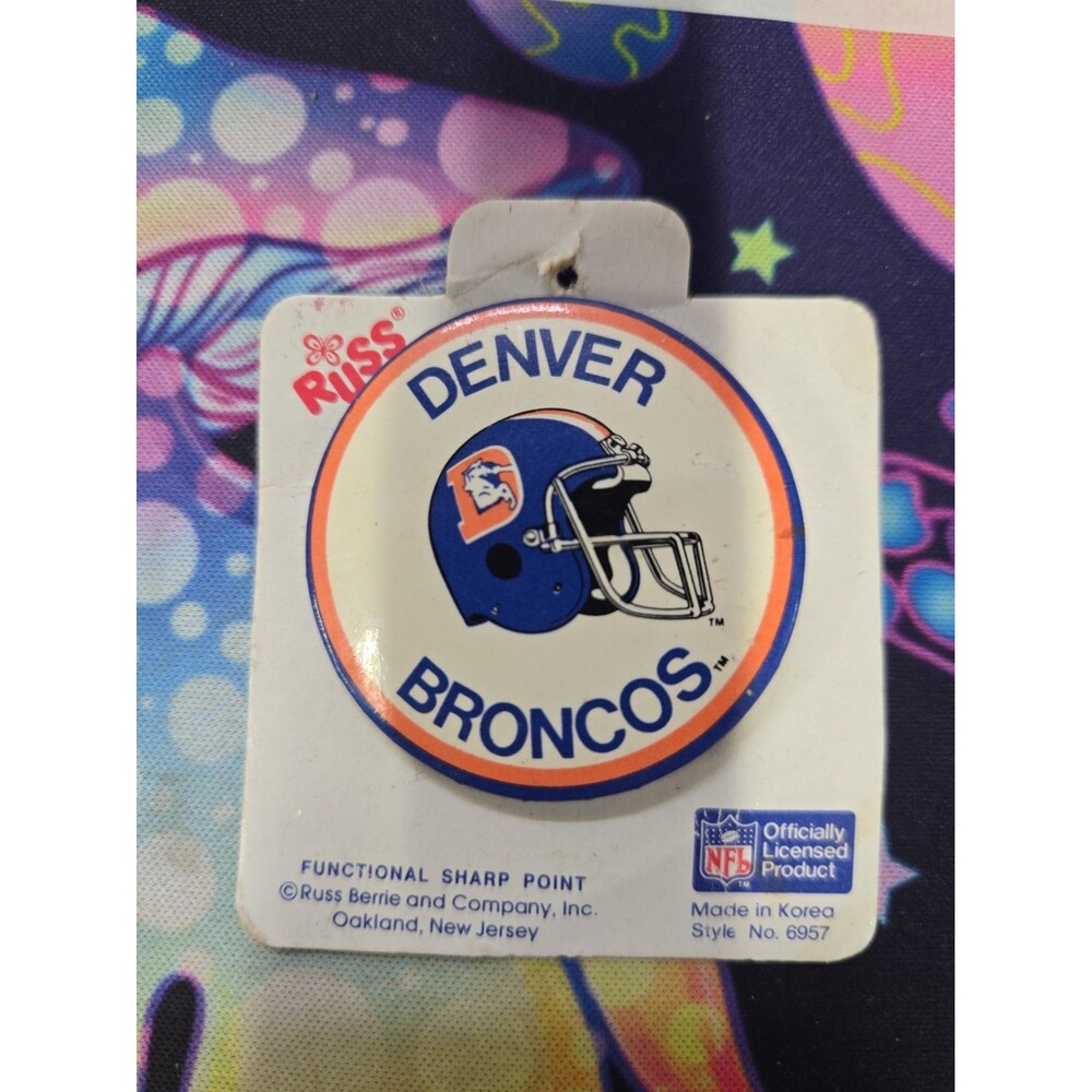 Vintage Denver Broncos Buttons NFL FOOTBALL PIN